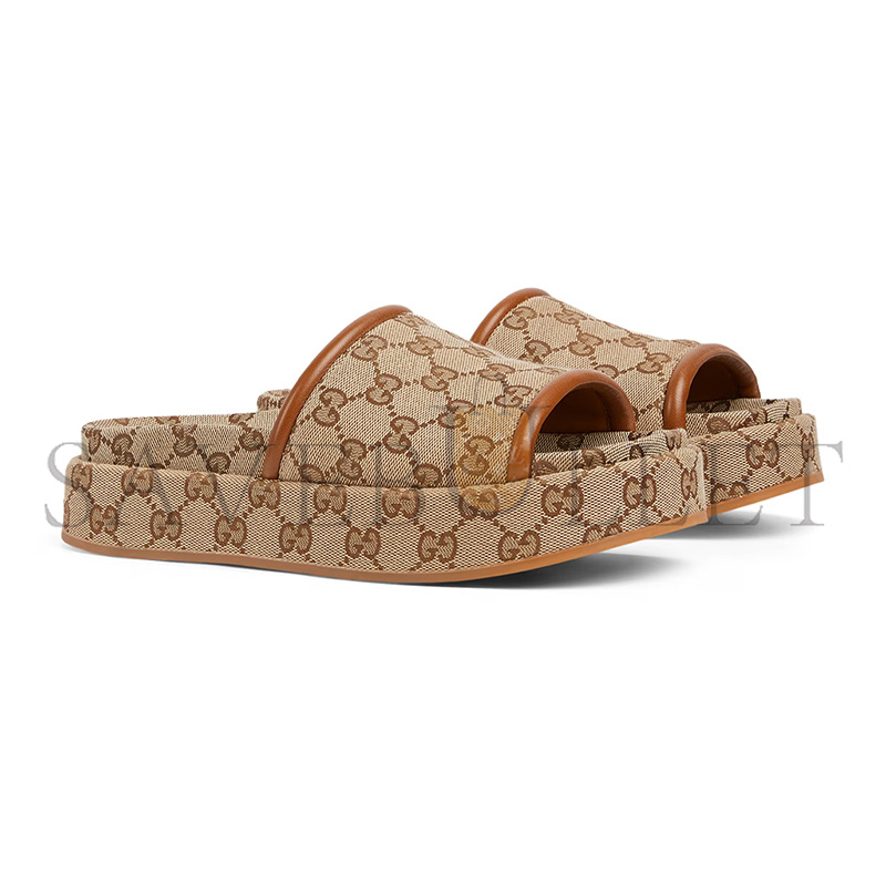 GUCCI WOMEN'S GG PLATFORM SANDAL 816797 GUCCI WOMEN'S GG PLATFORM SANDAL 816797